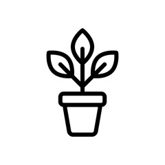 flower pot icon vector symbol template