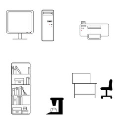 set of  office icons
