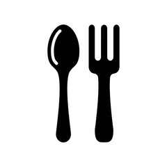 fork and spoon vector symbol template