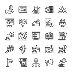 Modern Investment Line Vectors 