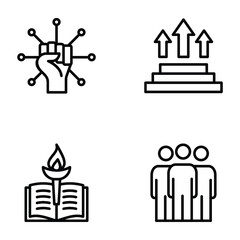 Skills and Growth Line Vectors 