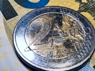 Euro Münzen und Geldscheine