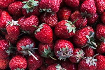 fresh strawberries background