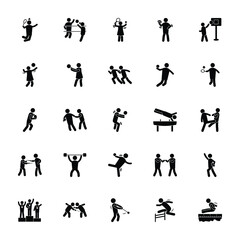 Olympic Games Glyph Icons 