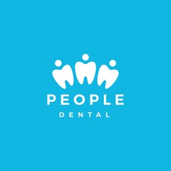 people dental logo vector icon illustration