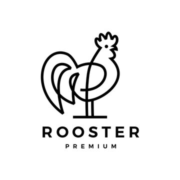 rooster logo vector icon illustration