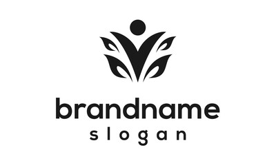 Fototapeta premium Leaf fit logo design vector