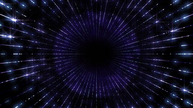 illumination Glitter Tunnel Neon Space Star Particles Light LED abstract background