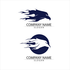 Falcon Logo Template vector and wing logo icon