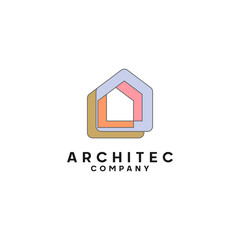 creative home architect logo vector