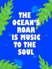 Travel poster with airliner and text on blue background. Use it for  print or web advertisement creation. Vector illustration.