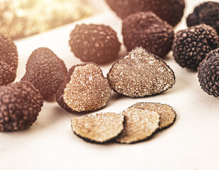 Summer black truffle mushrooms