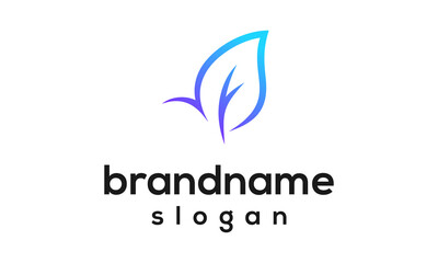 Leaf flower logo design  vector EPS 10