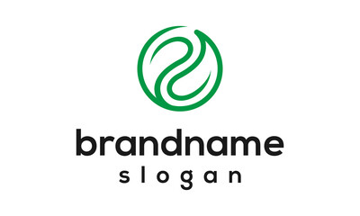 Leaf flower logo design  vector EPS 10