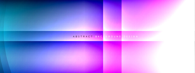 Fototapeta premium Vector abstract background - circle and cross on fluid gradient with shadows and light effects. Techno or business shiny design templates for text