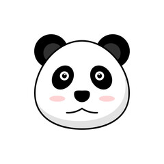 Cute panda cartoon illustration isolated on white background 
