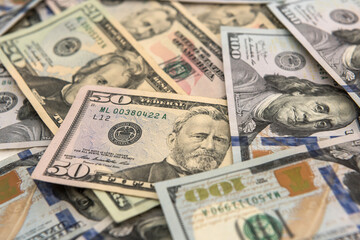 money background. dollar bills cash