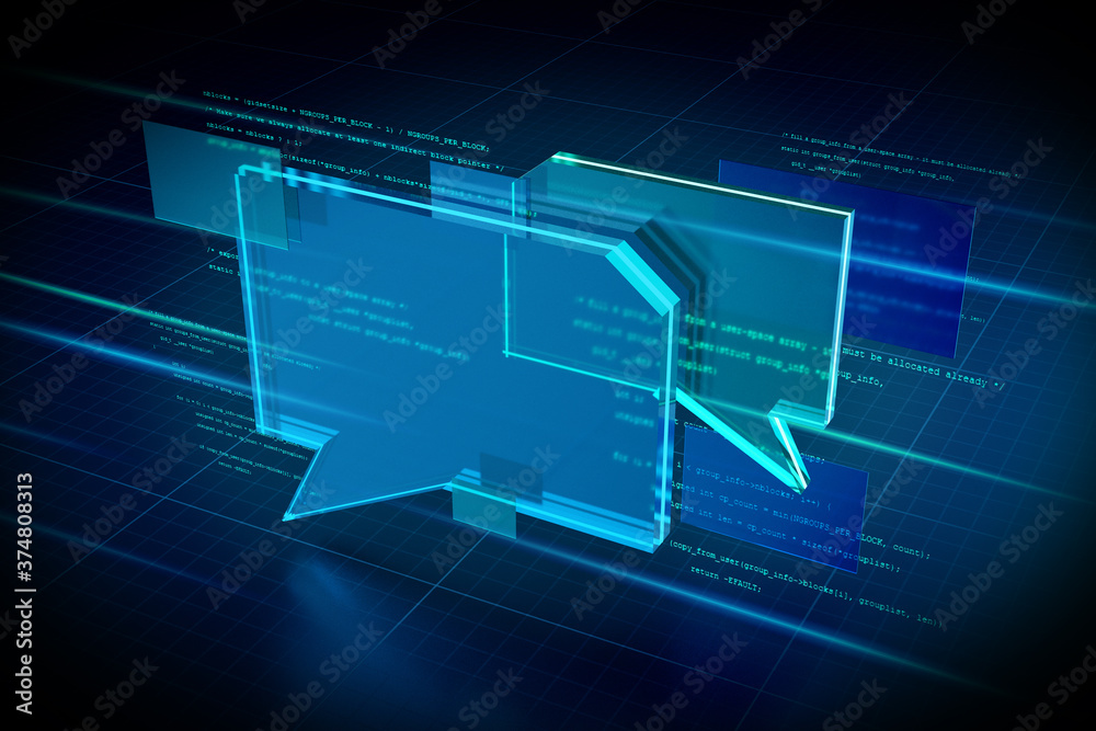 Poster message abstract background illustration - 3d rendering