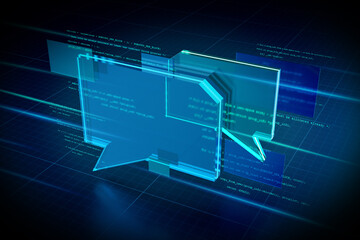 Message abstract background illustration - 3d rendering
