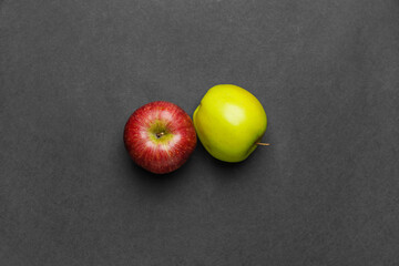 Fresh apples on dark background