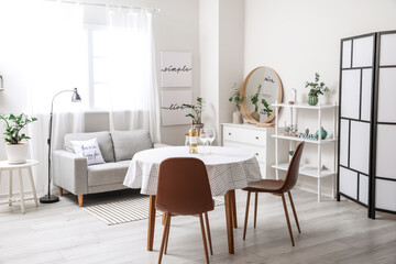 Interior of modern stylish dining room