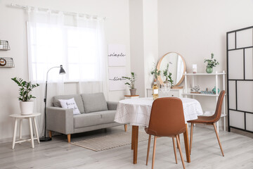 Interior of modern stylish dining room