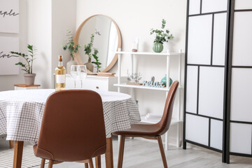 Interior of modern stylish dining room