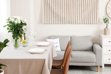 Interior of modern stylish dining room