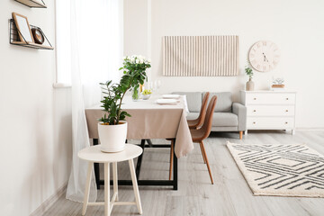 Interior of modern stylish dining room