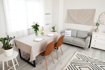 Interior of modern stylish dining room