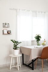 Interior of modern stylish dining room