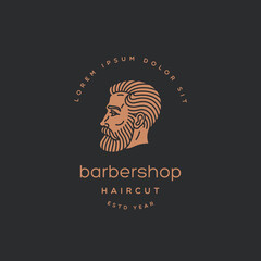 Bearded man logo