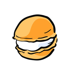 カラフルなアイスクリームのイラスト