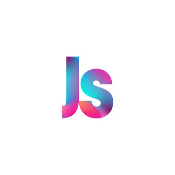 Initial Letter JS Logo Lowercase colorful design, Modern and Simple Logo Design.