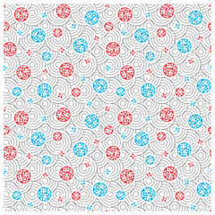 flower and geometric pattern background