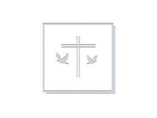 Obraz premium Dove and a cross