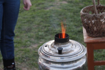 fire extinguisher and gas