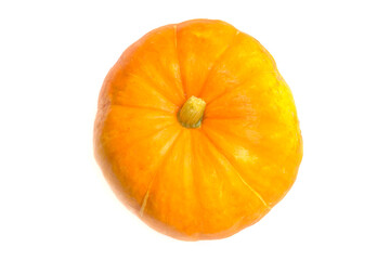 Pumpkin on a white background. Template for scary halloween face isolated white background.