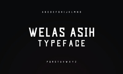 Minimalist font set. Design of typography a to z. Vector illustration.