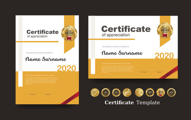Certificate of appreciation template and vector Luxury premium badges design.