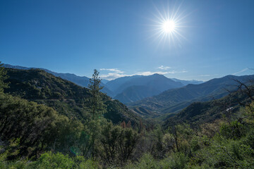 scenic road in kings canyon national park, usa