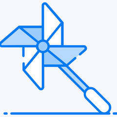 
Kids plaything, flat icon of pinwheel icon design 
