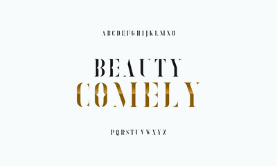 Beauty font serif collection. Decorative typography set.