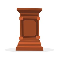 Wooden chair on white background, vector illustration