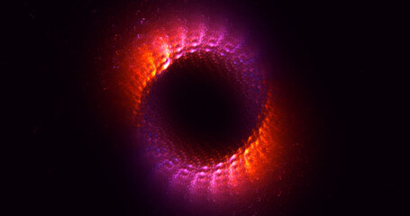 3D rendering abstract multicolor fractal light background