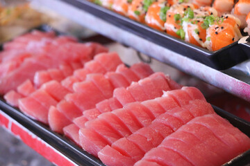 Sushi Close up at Restaurant