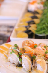 Sushi Close up at Restaurant