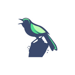 Bird Awesome Logo Vector