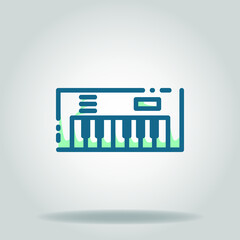 digital piano icon or logo in  twotone
