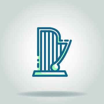 harp icon or logo in  twotone
